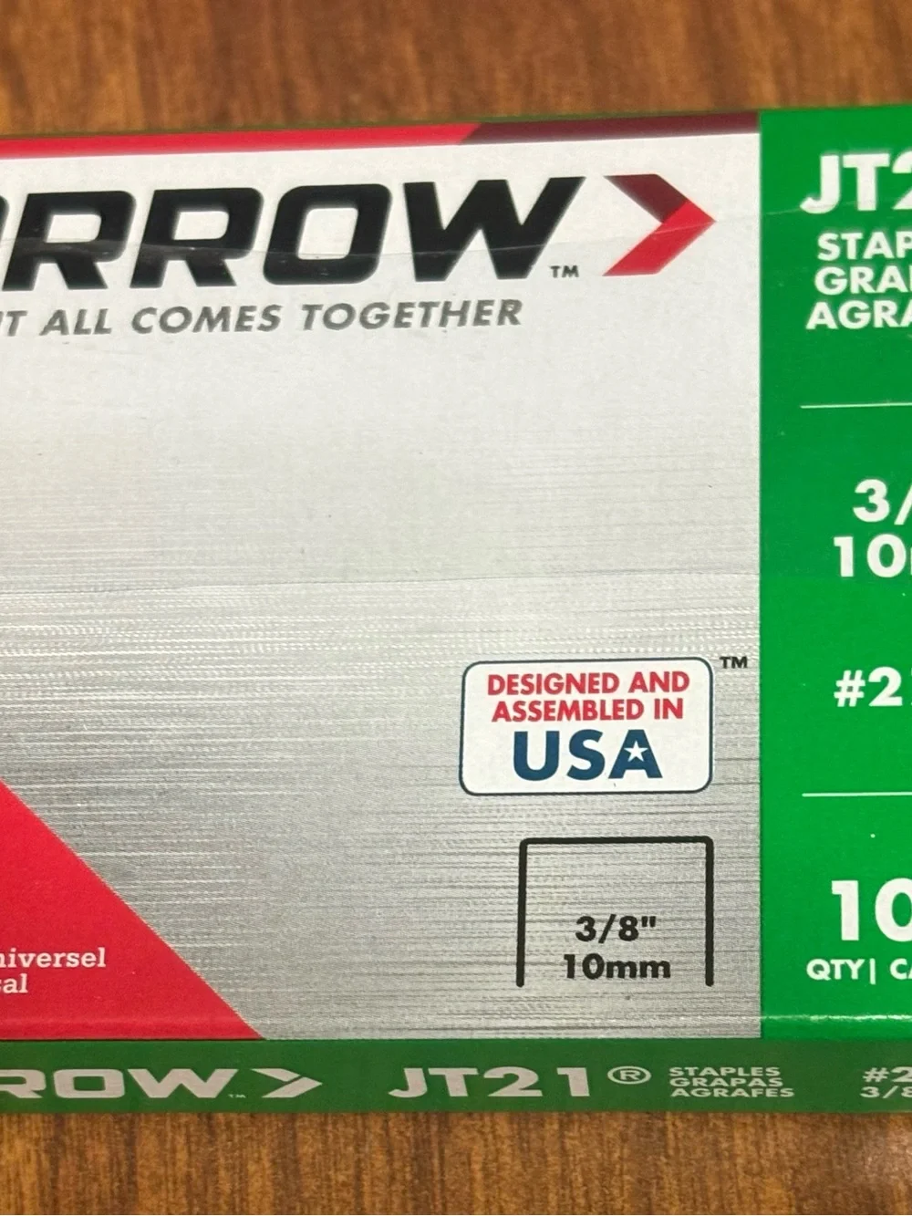 3/8” Arrow JT21 staples for staple gun (10mm)